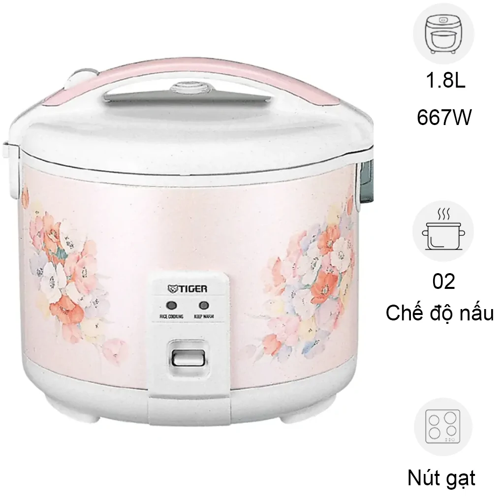 Nồi Cơm Điện Tiger JNP-1803 Hồng 1.8 Lít - Nhật Bản