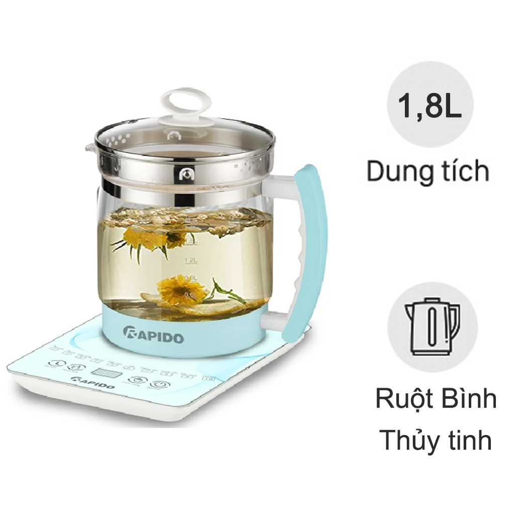 Ấm Điện Đa Năng Rapido RMK0818-S