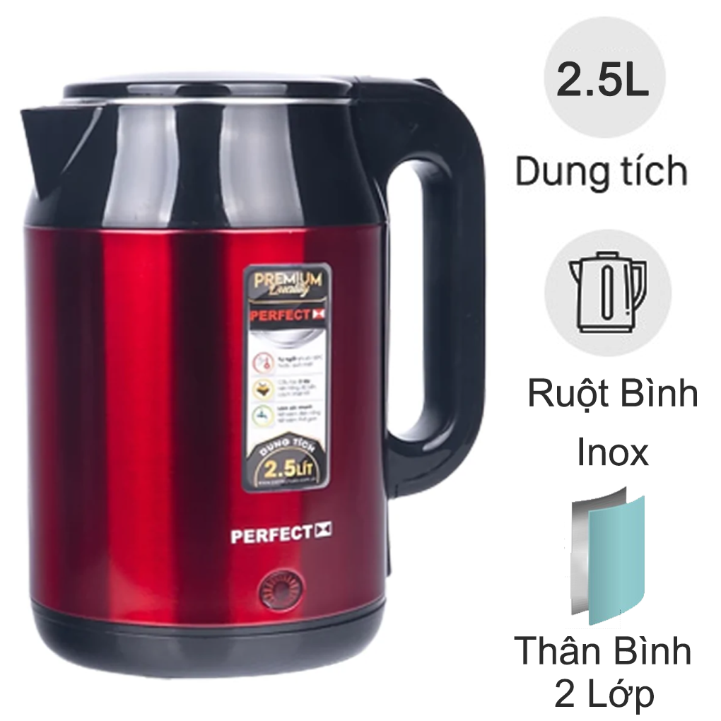 Ấm Đun Nước Siêu Tốc Perfect PF-B52 2.5 Lít