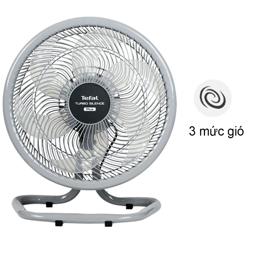 Quạt Sàn Tefal Turbo Silence Plus VH686790 - Xám Cánh Trắng