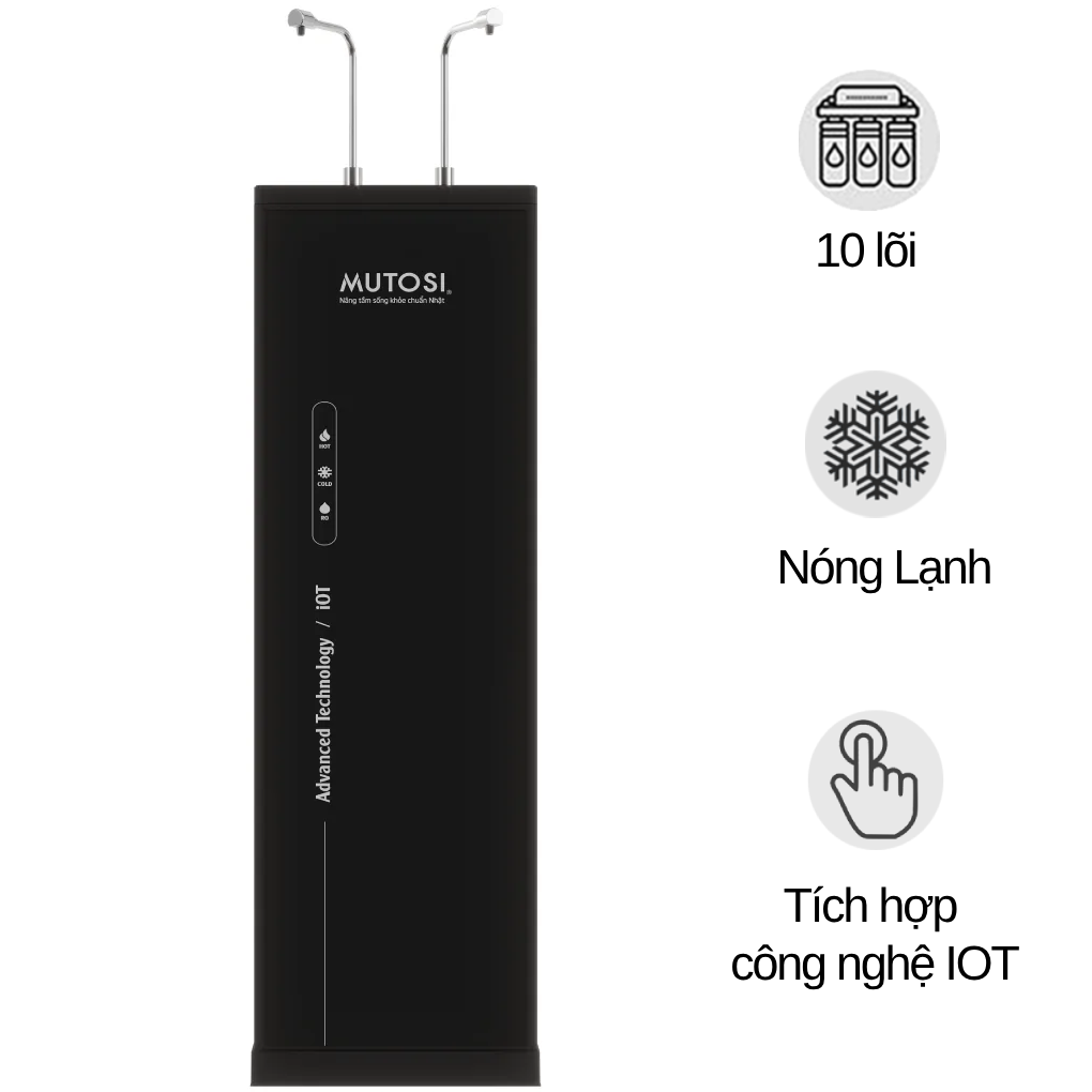 Máy Lọc Nước Nóng Lạnh Nguội 10 Lõi Mutosi MP-S1012 Tự Động Báo Thay Lõi