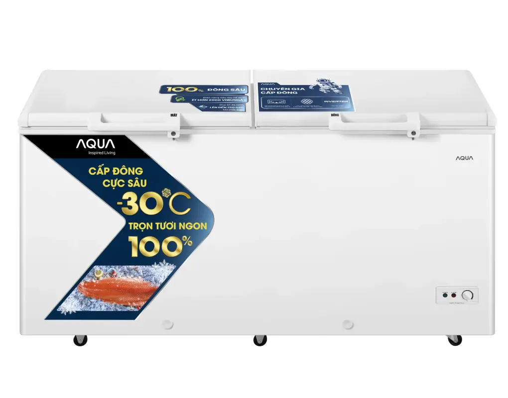 Tủ Đông Mát Aqua Inverter 503 Lít AQF-C6102E giá rẻ, giao ngay