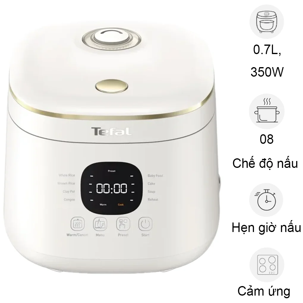 Nồi Cơm Điện Tử Tefal Rice Mate Mini RK515168 0.7 Lít