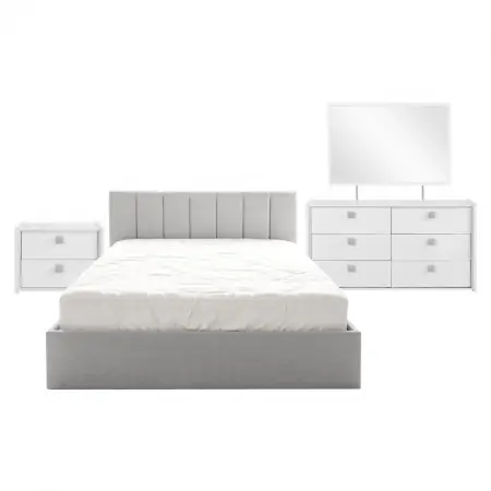 Bộ Ph&ograve;ng Ngủ Giường Vải Mochi KW-02 1M8