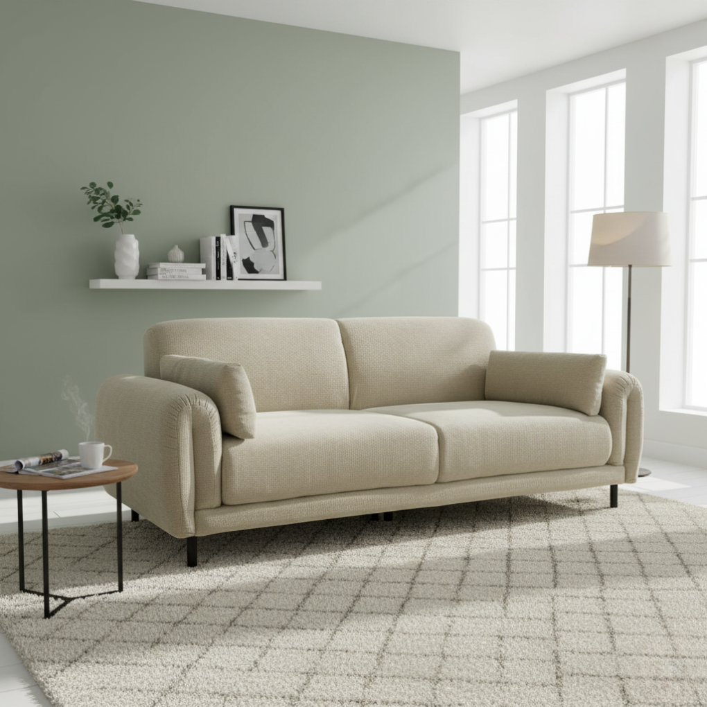 Sofa 3 Chỗ Vale 1307 Xám Đậm