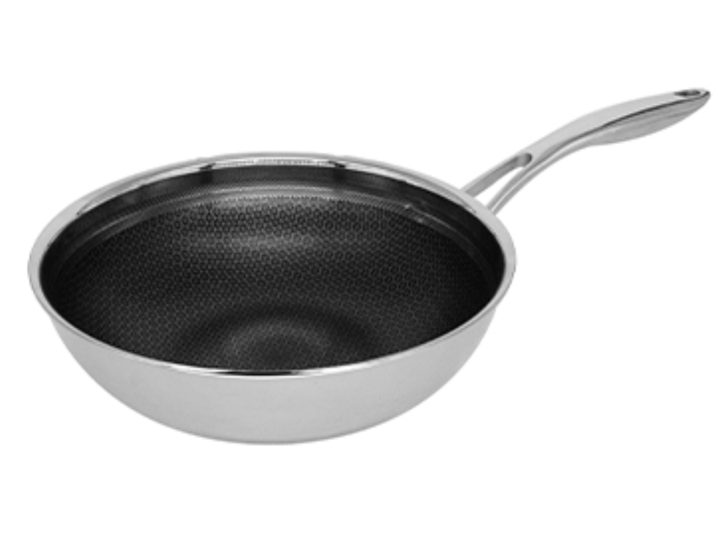 Chảo Sâu Kims Cook Blackcube Inox 3 lớp Đáy Từ Chống Dính 24cm