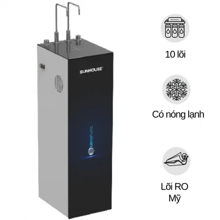 Máy Lọc Nước RO UltraPURE Nóng Lạnh 10 Lõi Sunhouse SHA76212KL