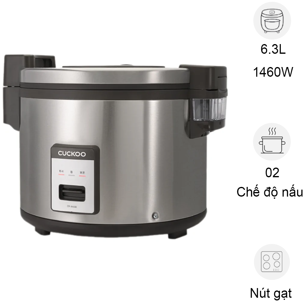 Nồi Cơm Điện Cuckoo CR-3555 Màu Đen 6.3 Lít