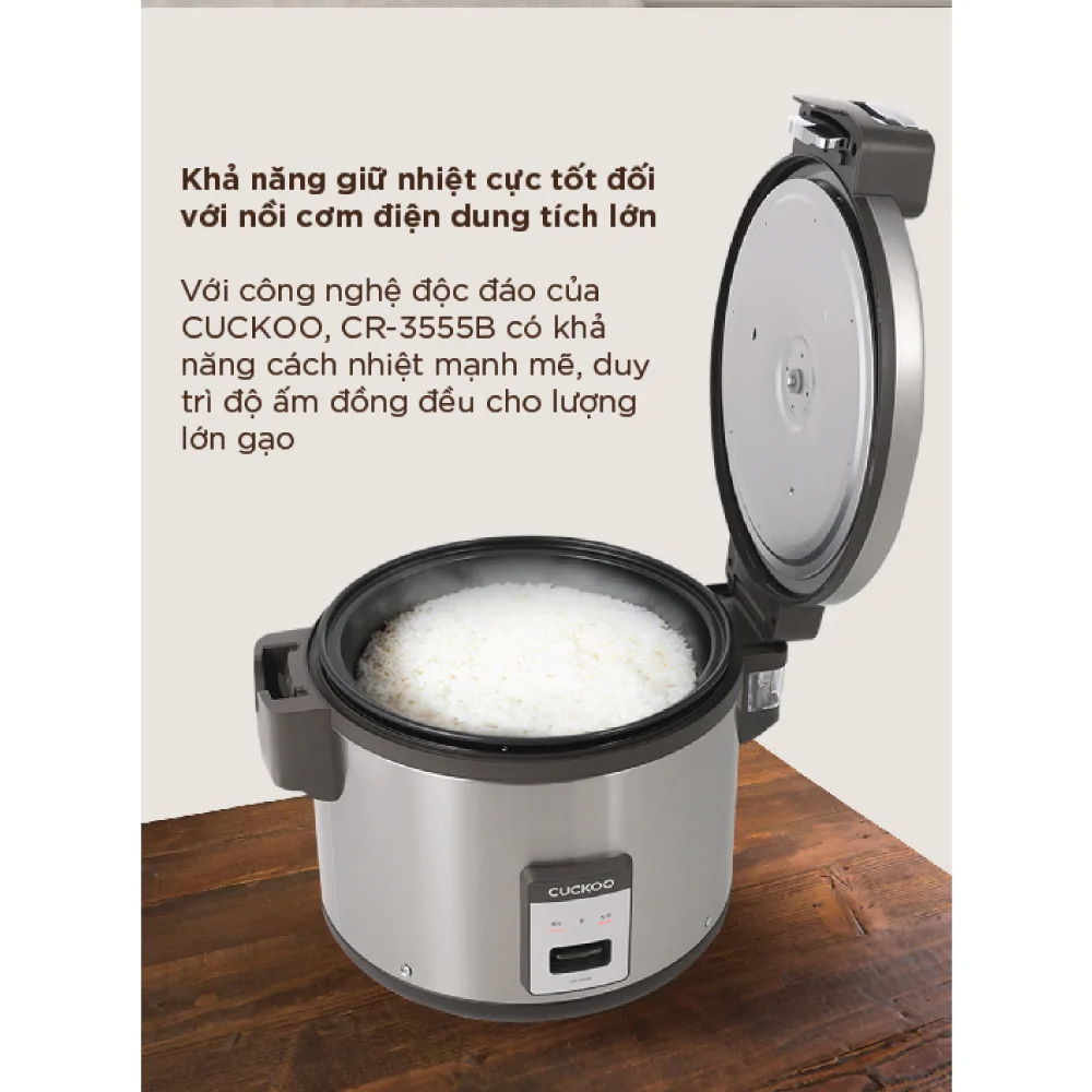 Nồi Cơm Điện Cuckoo CR-3555 Màu Đen 6.3 Lít 8