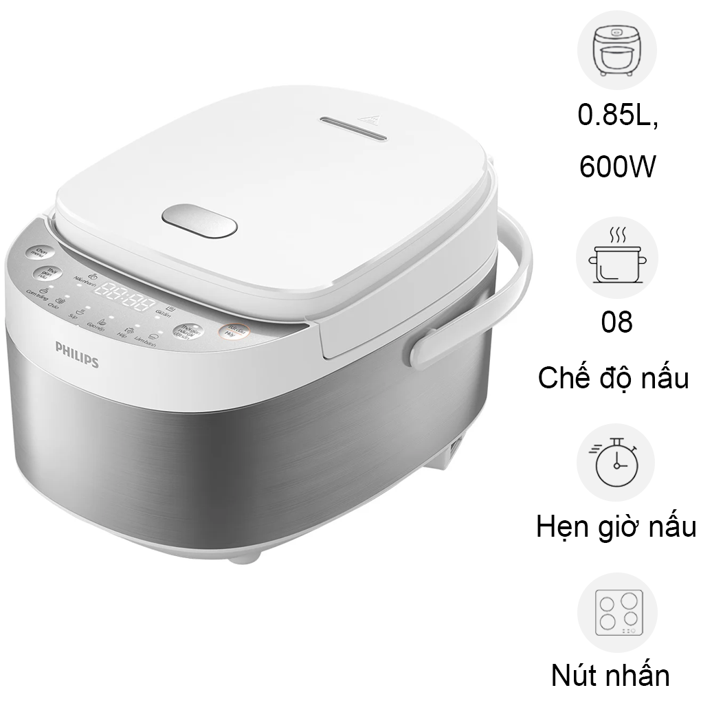 Nồi Cơm Điện Tử Philips HD3170/66 0.85 Lít