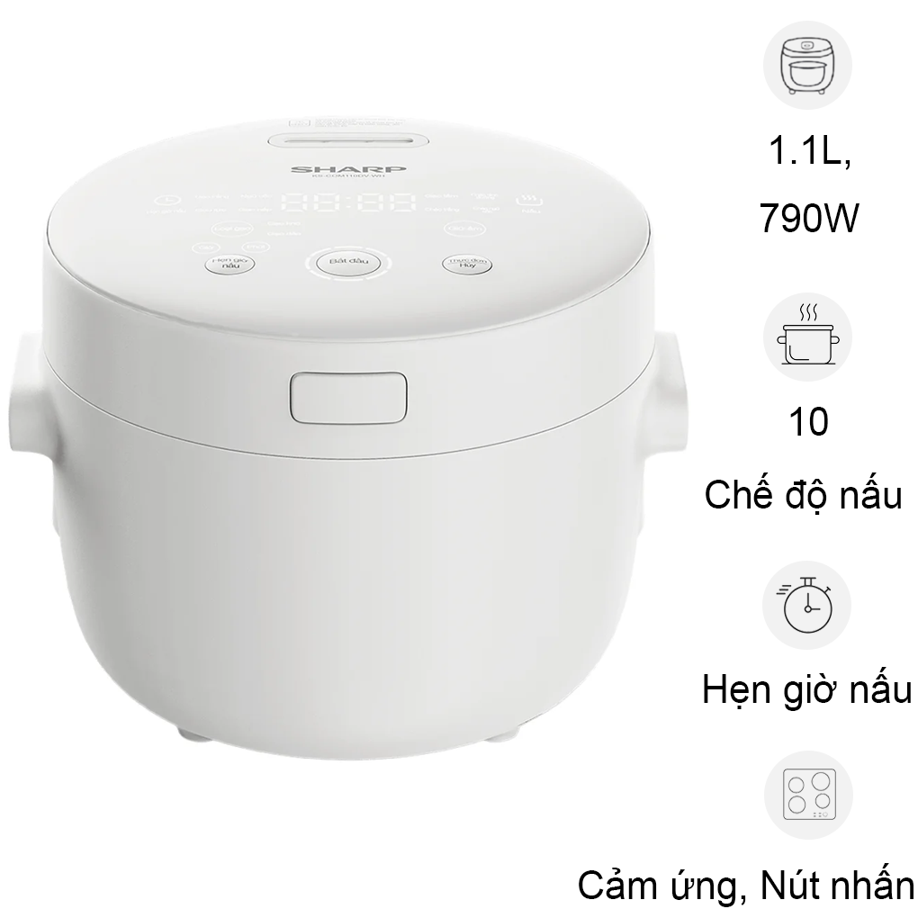 Nồi Cơm Điện Tử Sharp KS-COM110DV-WH 1.1 Lít