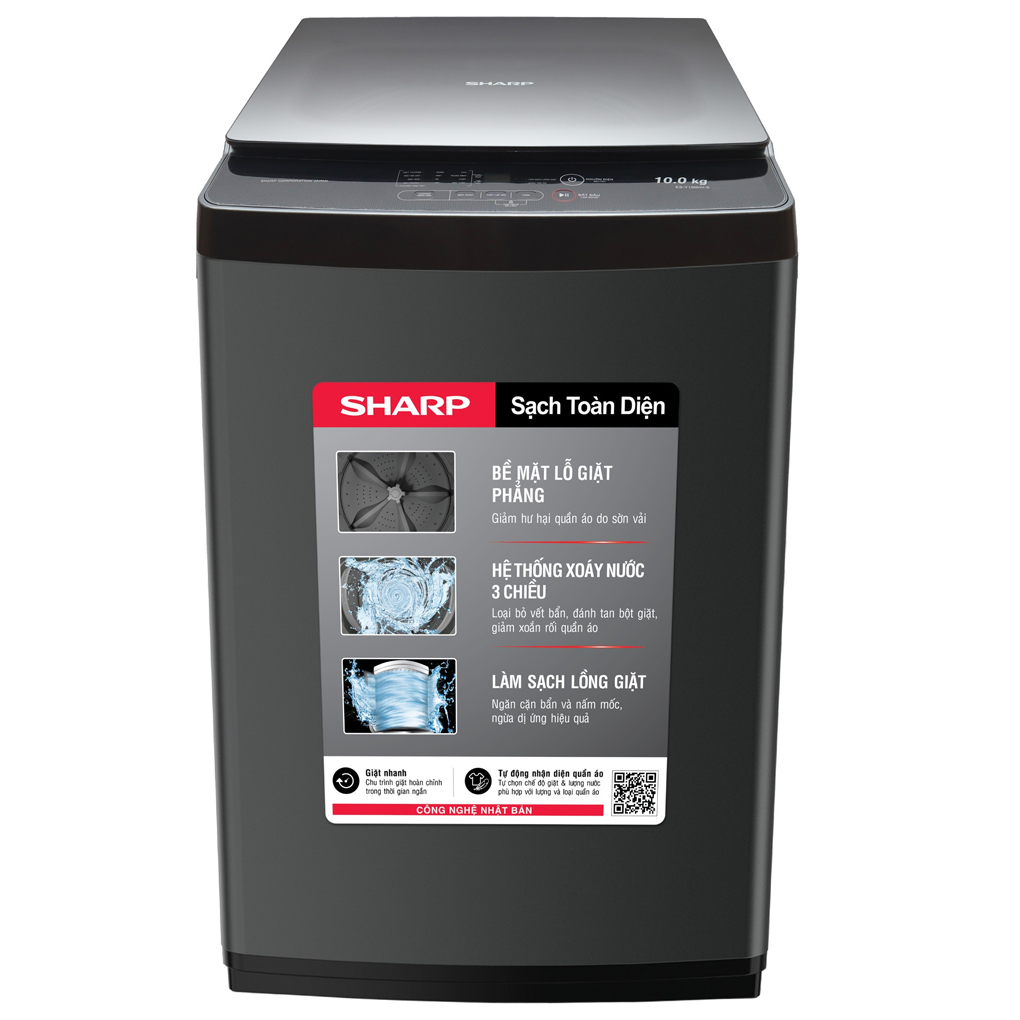 Máy giặt Sharp 10kg ES-Y100HV-S Máy giặt Sharp 10kg ES-Y100HV-S
