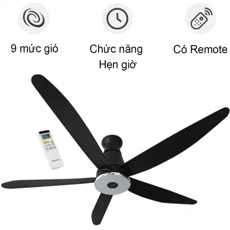 Quạt Trần F-60XDN Màu Đen