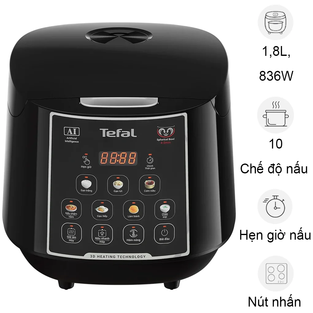 Nồi Cơm Điện Tử Tefal RK737868 1.8 Lít