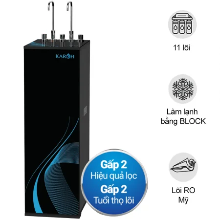 Máy Lọc Nước Nóng Nguội Lạnh Karofi KAD-M29 Màng RO Mỹ 100 GPD - 11 Lõi