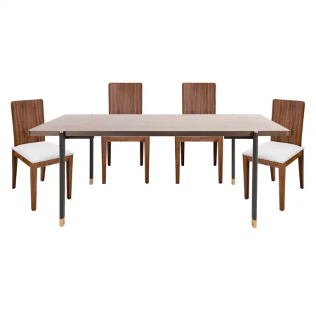 BỘ BÀN ĂN BOSA CP1710D-V71/SS4/SS7 200CM NÂU ĐẬM + 4 Ghế ăn Cino CPMK020 sồi đậm