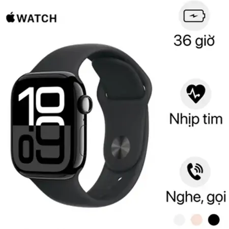 Watch Series 10 46mm (GPS) Viền Nhôm Dây Cao Su Size S/M