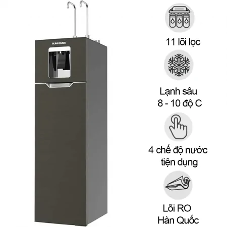 Máy Lọc Nước RO Nóng Nguội Lạnh Hydrogen Sunhouse UltraX SHA76658SH 11 Lõi