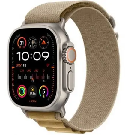 Watch Ultra 2 GPS + Cellular 49mm Natural Titanium Case with Tan Alpine Loop
