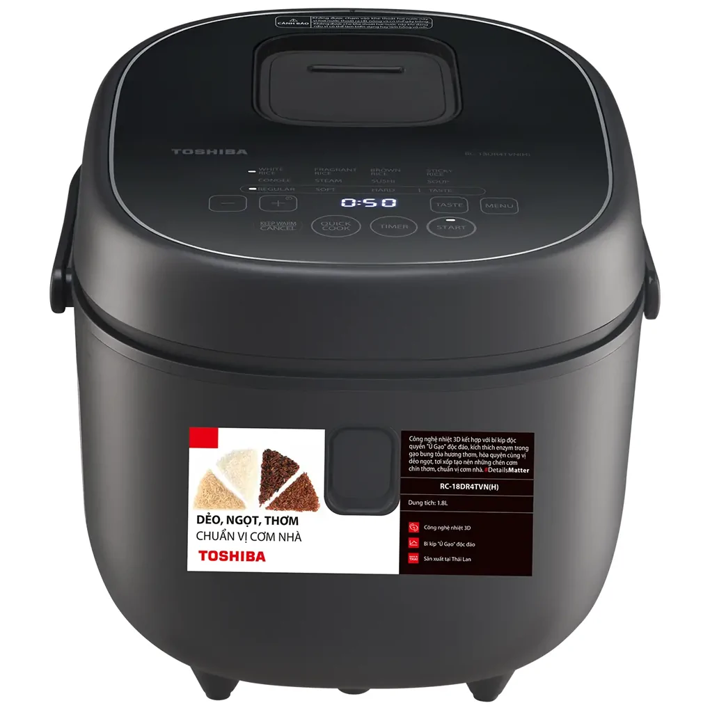 Nồi Cơm Điện Tử Toshiba RC-18DR4TVN(H) - 1.8 Lít - Xuất Xứ Thái Lan 0