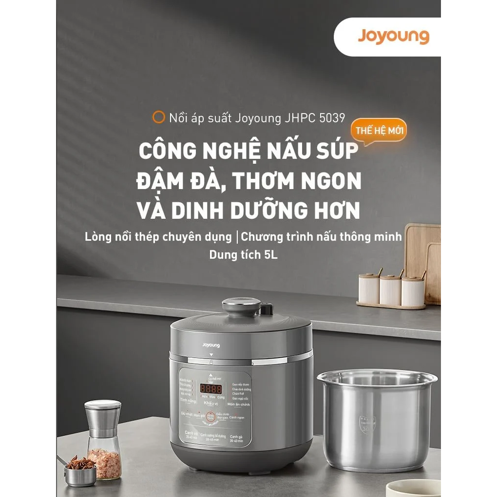 Nồi Cơm Áp Suất Điện Tử Joyoung JHPC-5039 5 Lít 6