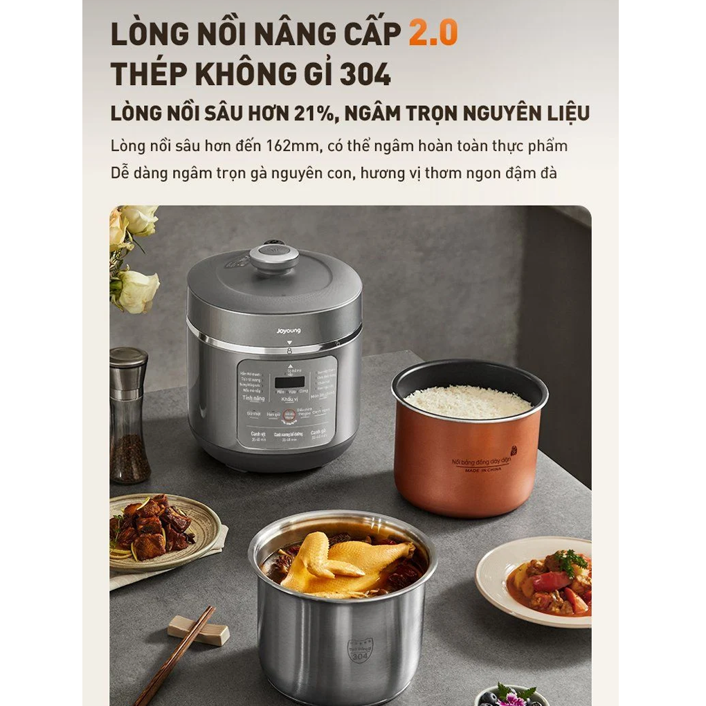 Nồi Cơm Áp Suất Điện Tử Joyoung JHPC-5039 5 Lít 8