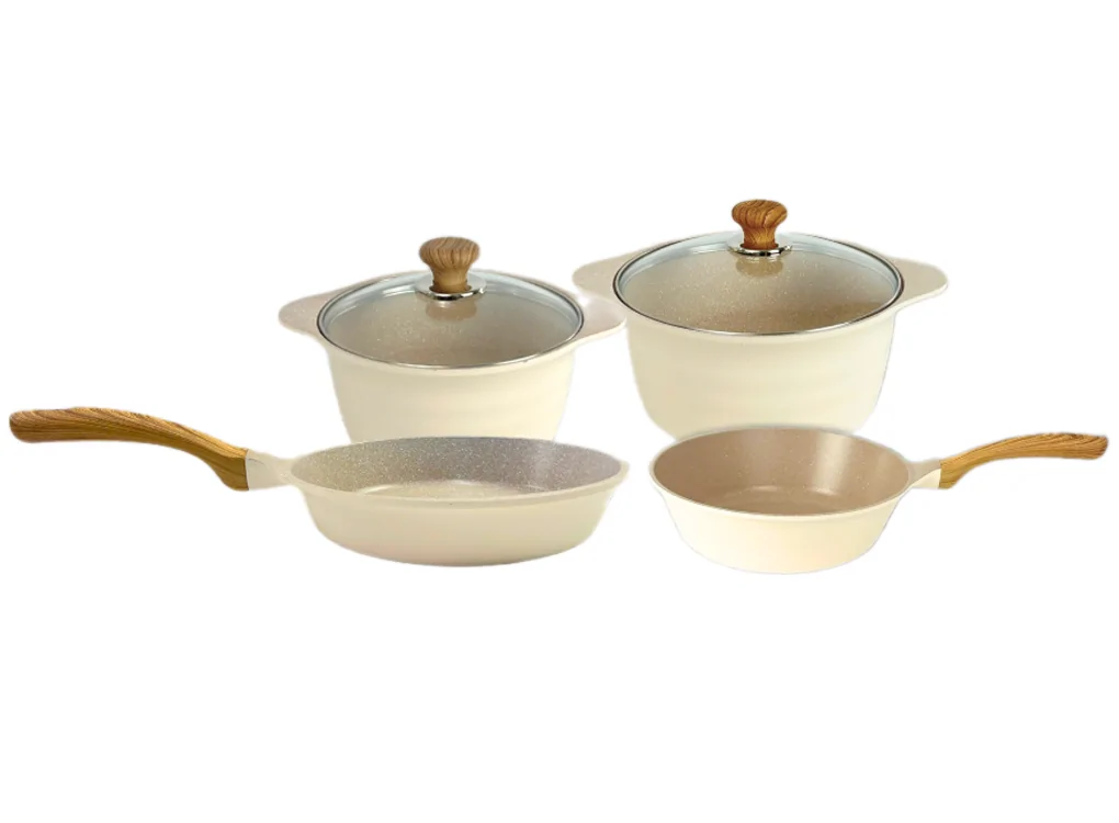 Bộ nồi nhôm Ceramic Đáy Từ Ecoramic EBLMIH4 (4 món)