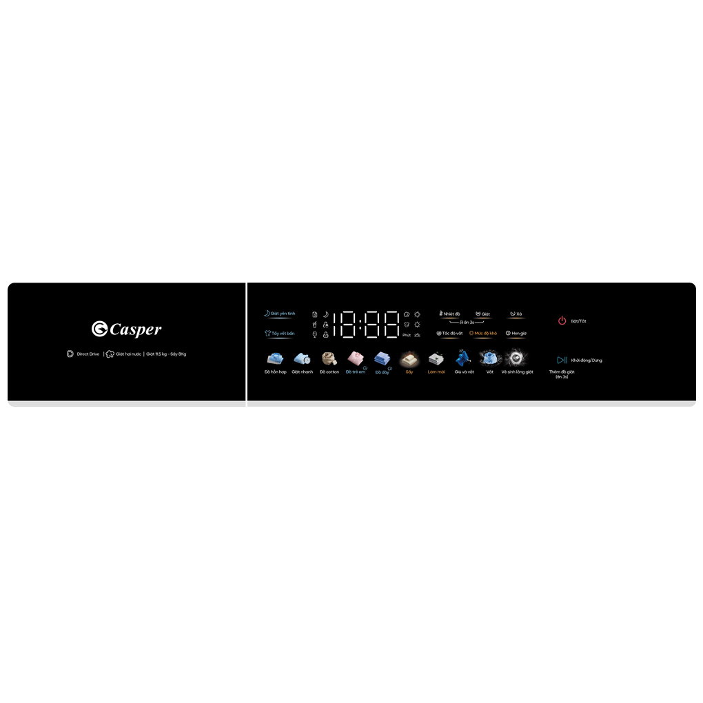 Máy giặt sấy Casper WF-P115VGT11 - lồng giặt