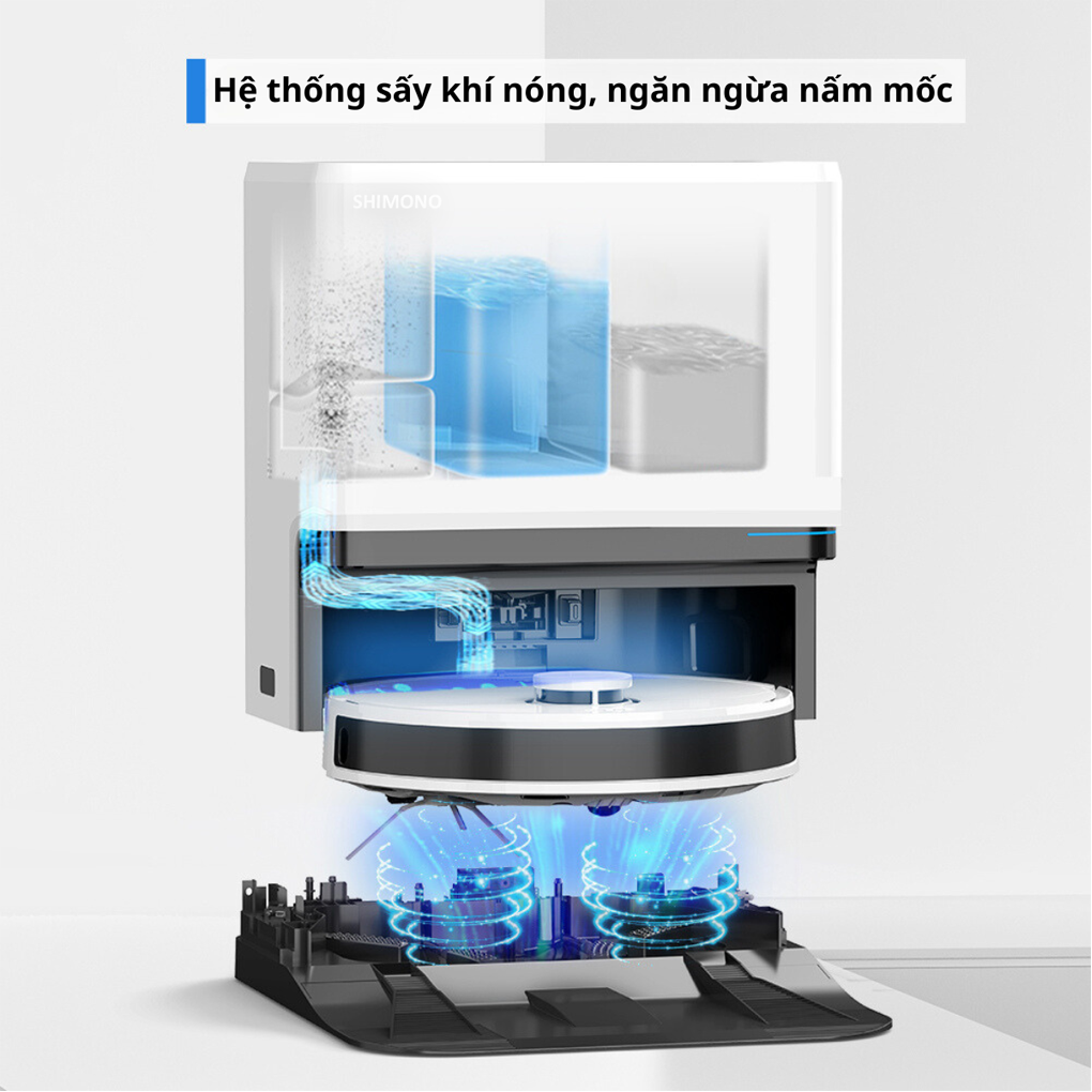 Robot hút bụi Shimono LS68W Max - hình ảnh thực tế Robot hút bụi Shimono LS68W Max - hình ảnh thực tế