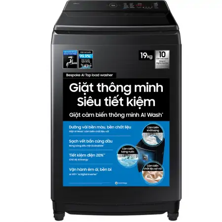 Máy Giặt Samsung Inverter 19 kg WA80F19B9BSV