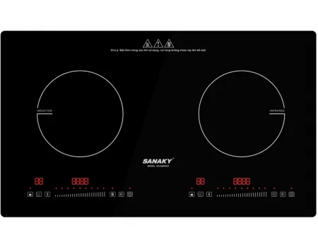 Bếp Đôi Điện Từ Và Hồng Ngoại Sanaky VH-2500HGT