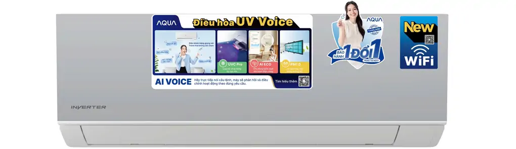 Máy Lạnh AQUA Inverter 1 Hp AQA-RUV10VS  (Sản phẩm trưng bày)