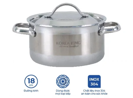 Nồi Inox 5 Lớp Đáy Liền KP-18S5PLY 2 Lít