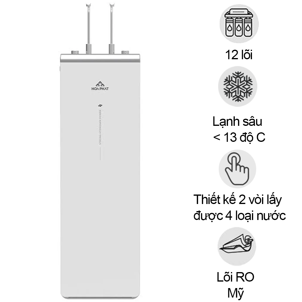 Máy Lọc Nước RO Nóng Nguội Lạnh Hydrogen Ion Kiềm Hòa Phát HPA885 12 Lõi