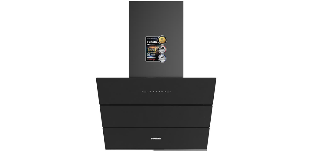 Máy Hút Mùi Áp Tường Kính Vát Funiki HKH9688