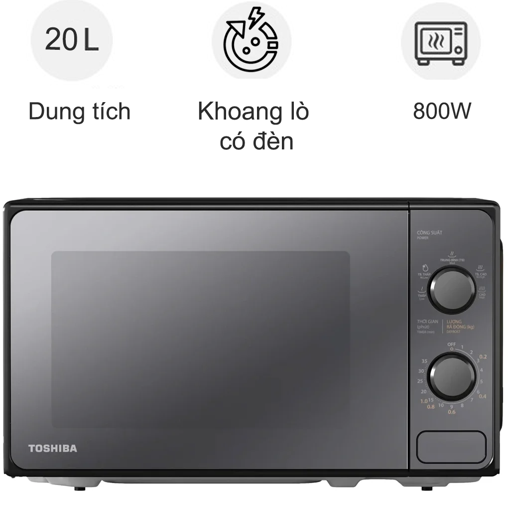Lò Vi Sóng Toshiba MM2-MM20PE(BM)VN 20 Lít - Thái Lan