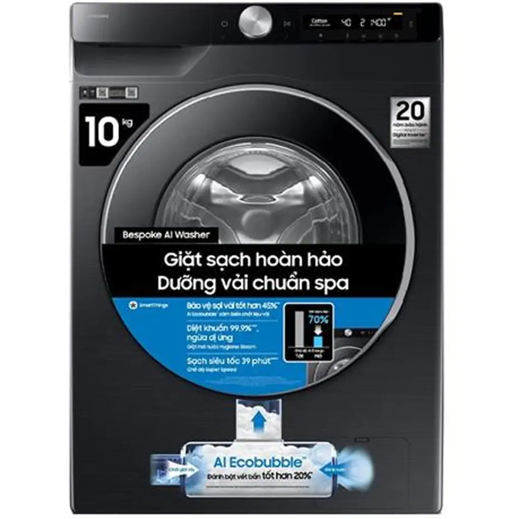 Máy Giặt Samsung AI EcoBubble Inverter 10 kg WW10DG6U34LBSV  (Sản phẩm trưng bày)
