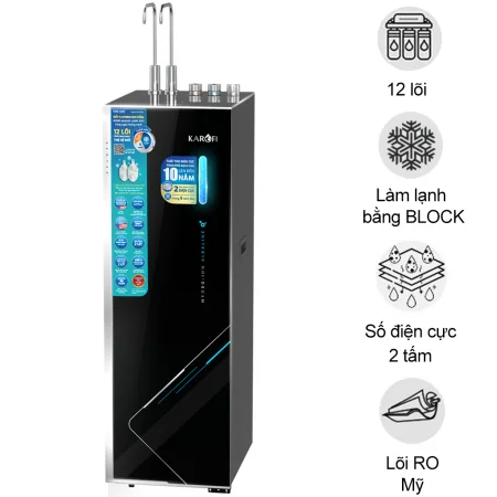 Máy Lọc Nước Hydro-ion Kiềm Nóng Lạnh Karofi KAE-S85 12 Lõi