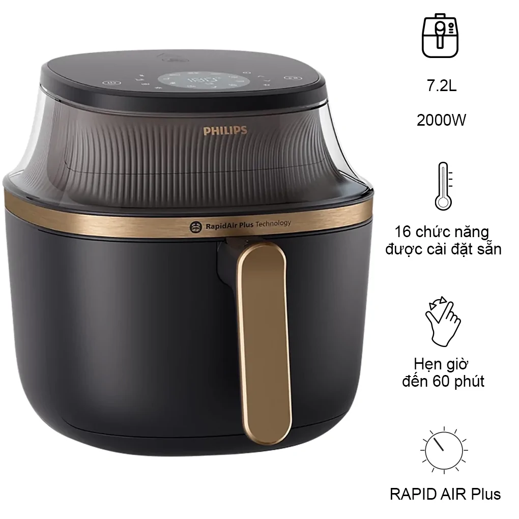 Nồi Chiên Không Dầu Philips NA342/00 7.2 Lít