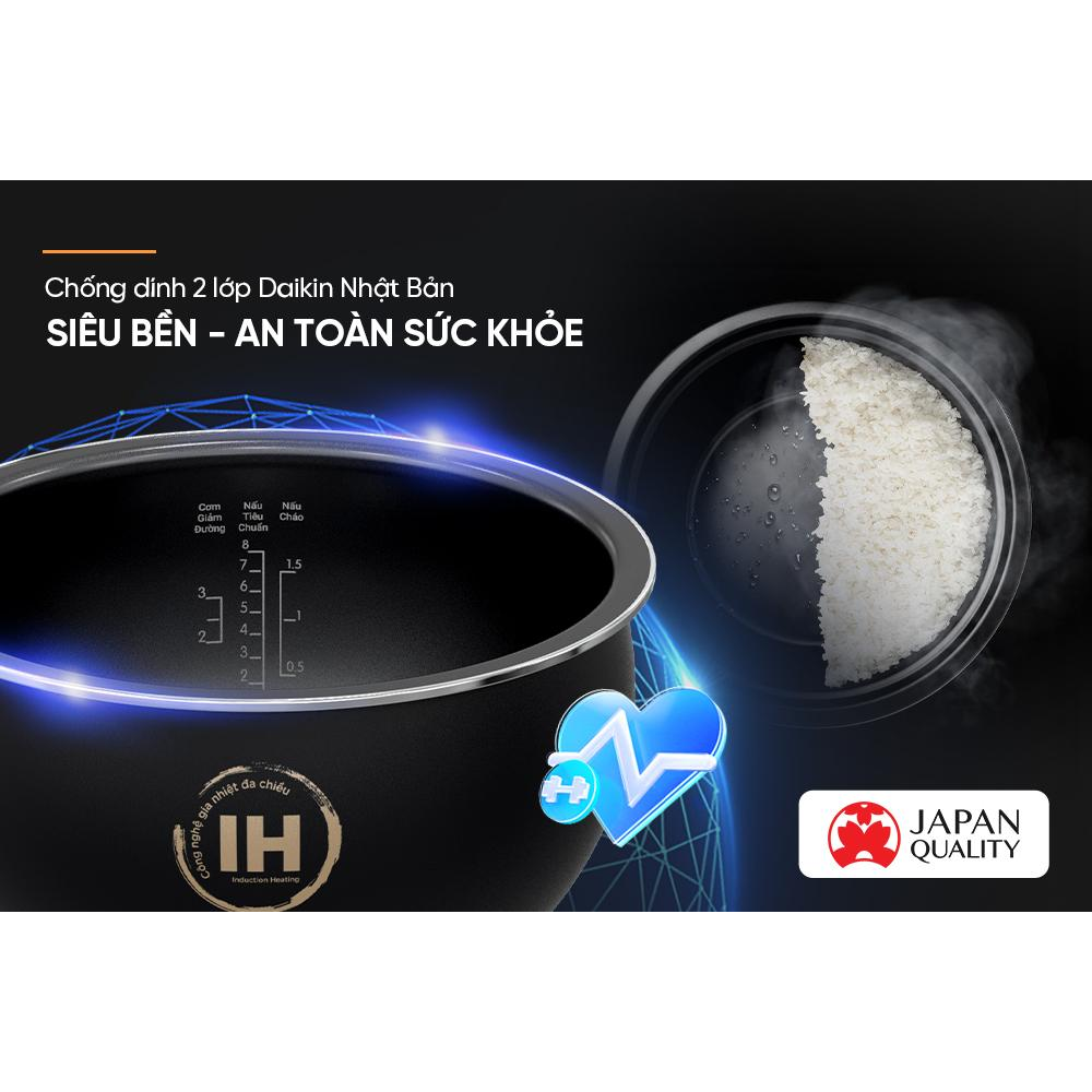 Nồi Cơm Điện Cao Tần Sunhouse SHD8826 1.5 Lít 10