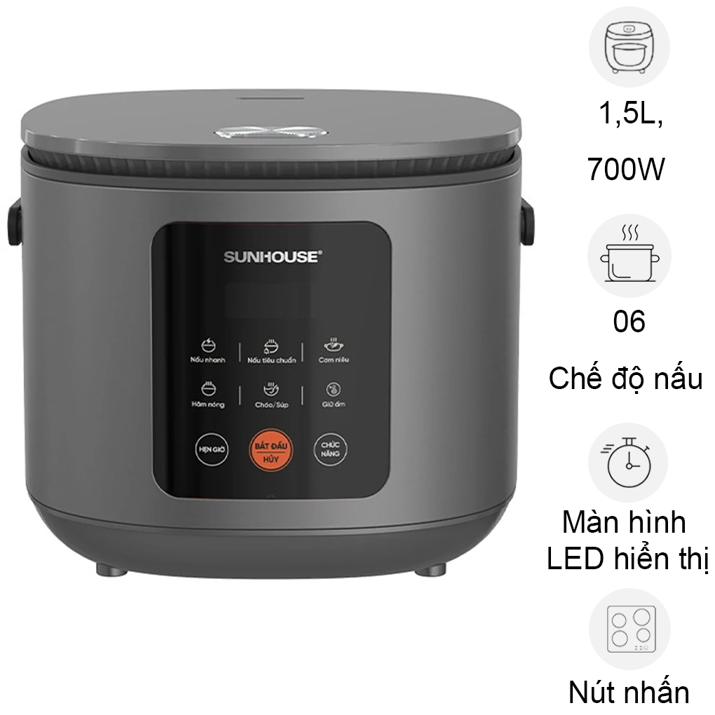 Nồi Cơm Điện Tử Sunhouse SHD8825 1.5 Lít