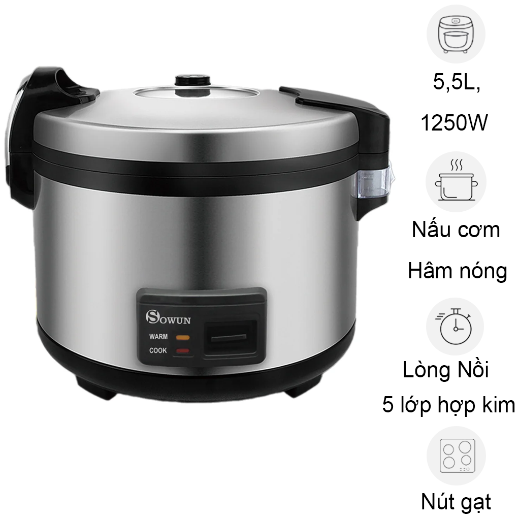 Nồi Cơm Điện Sowun SW6955 5.5 Lít