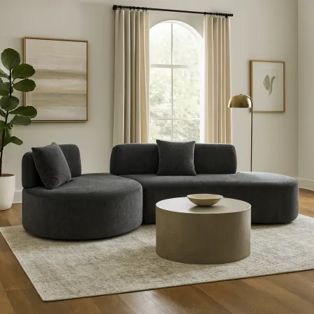 Bộ Sofa Bella MY-3077 171cm + Ghế Sofa Bella MY-3077 104cm Xanh đậm