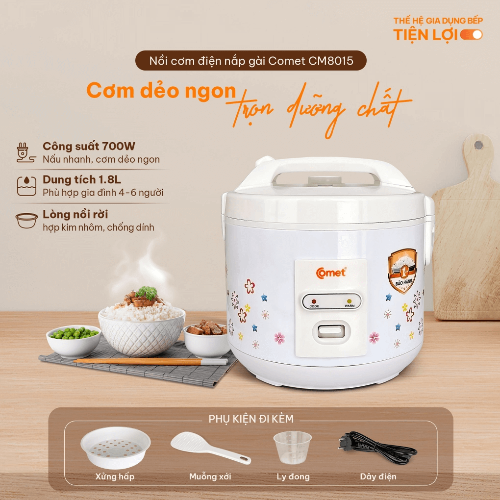 Nồi Cơm Điện Comet CM8015 1.8 Lít 1