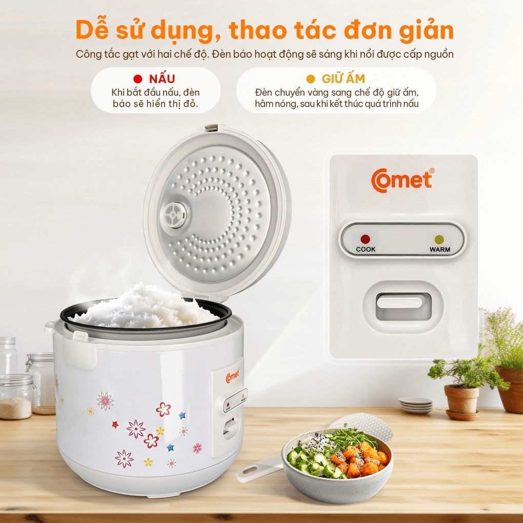 Nồi Cơm Điện Comet CM8015 1.8 Lít 4