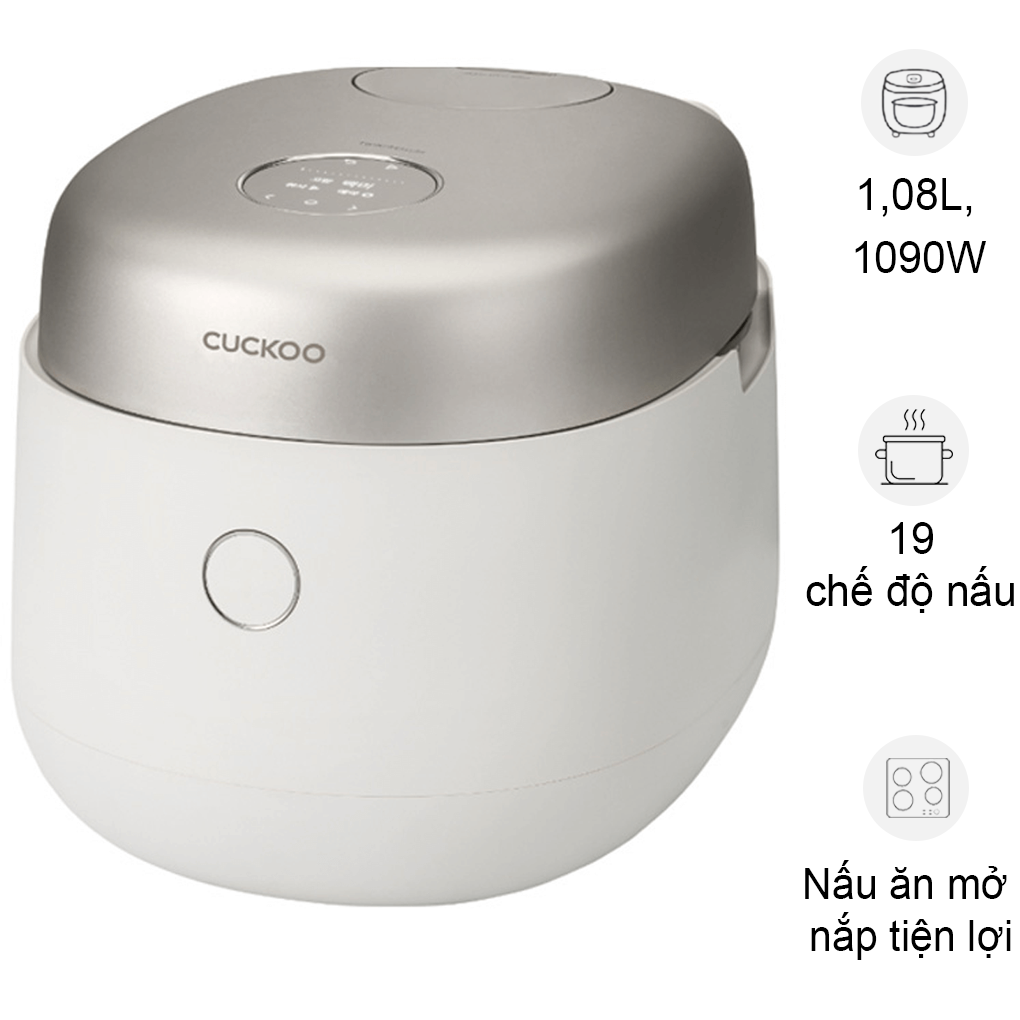 Nồi Cơm Điện Tử Áp Suất Cao Tần Cuckoo CRP-NHTR0610FGW 1.08 Lít - Xuất Xứ Hàn Quốc