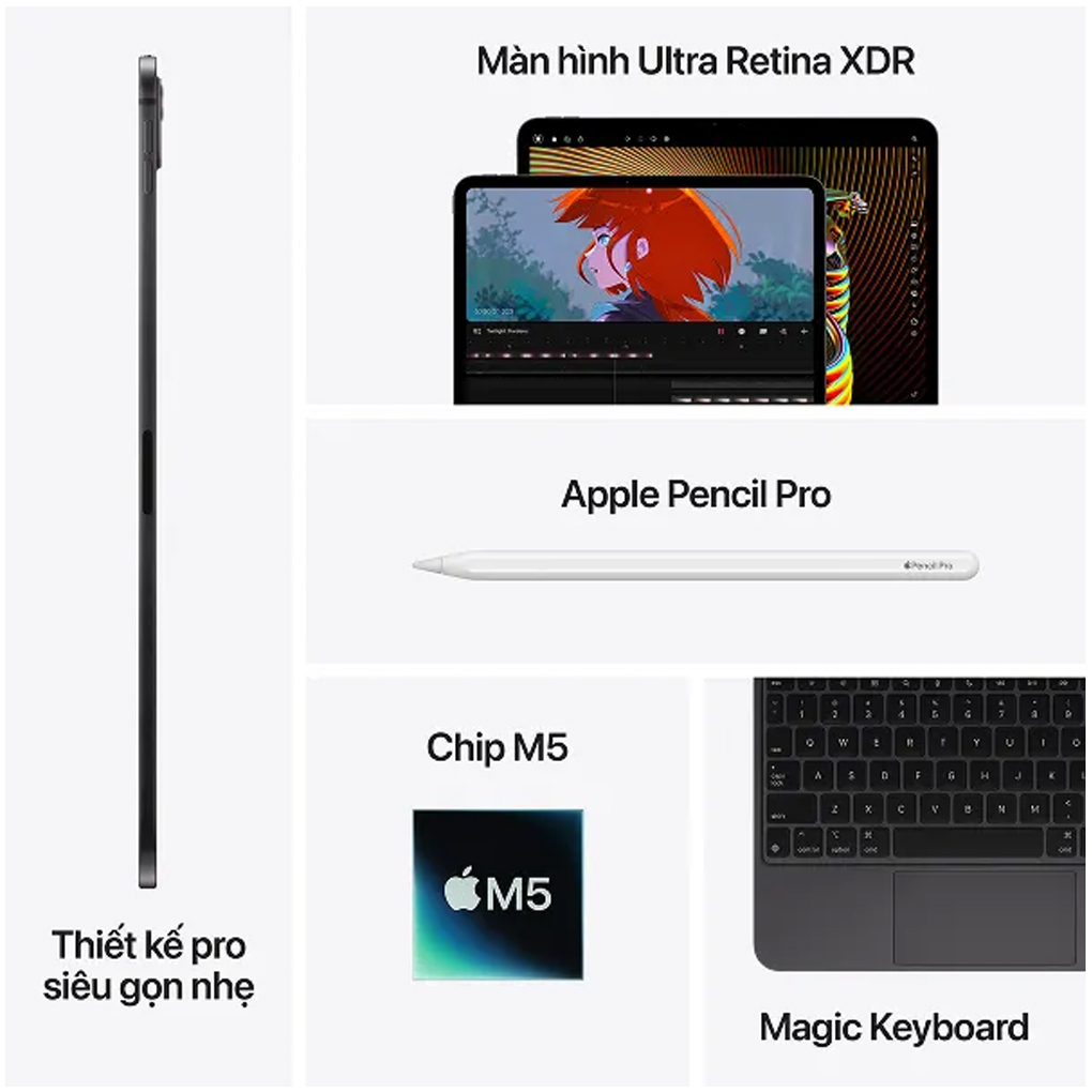 iPad Pro chip M5 11 inch Wifi 256GB Đen
