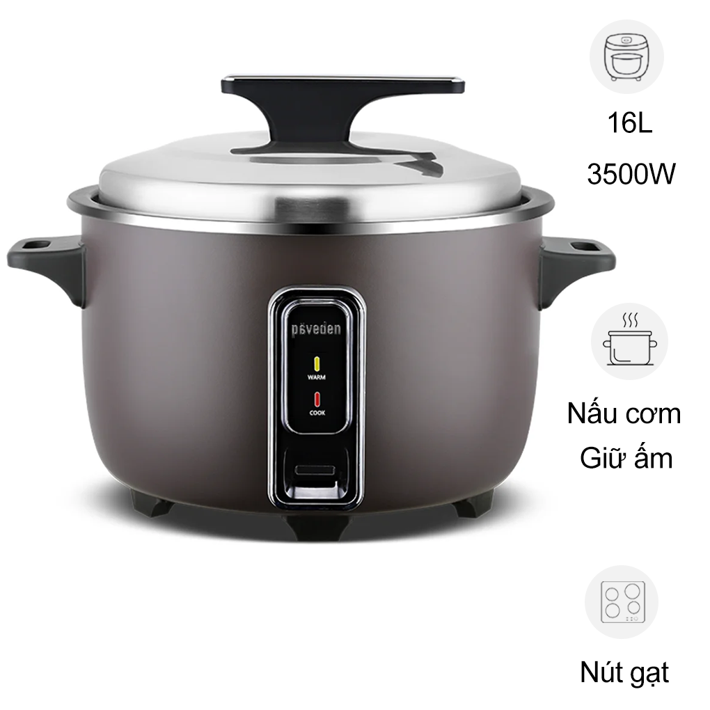 Nồi Cơm Công Nghiệp Paveden PRC-1635BR 16 Lít