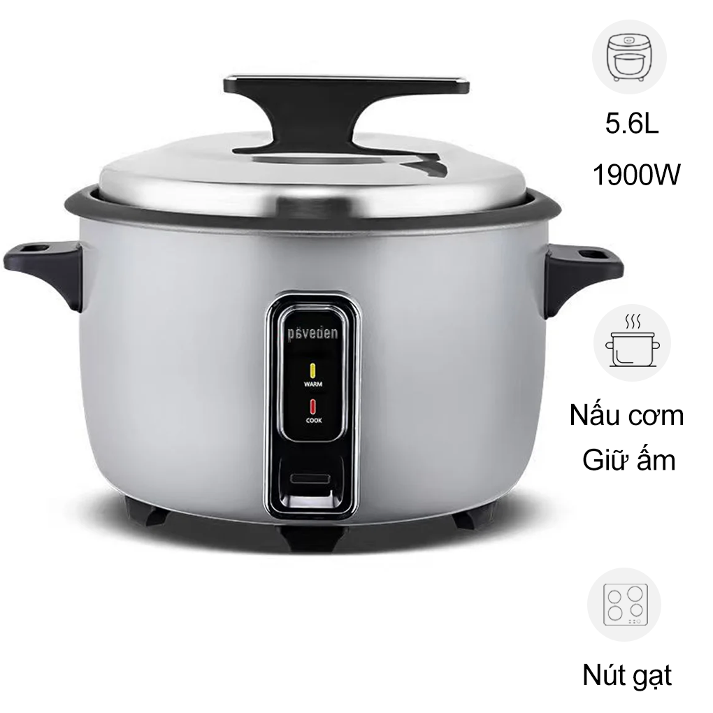 Nồi Cơm Công Nghiệp Paveden PRC-619GR 5.6 Lít