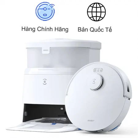 Robot Hút Bụi Thông Minh Ecovacs T30e Pro Omni Màu Trắng
